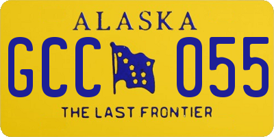 AK license plate GCC055