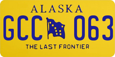 AK license plate GCC063