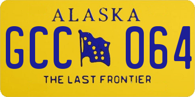 AK license plate GCC064