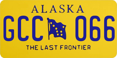 AK license plate GCC066