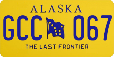 AK license plate GCC067