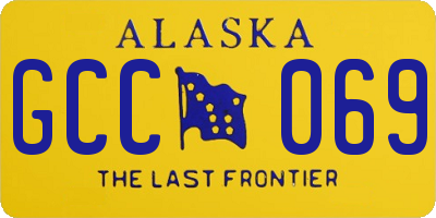 AK license plate GCC069