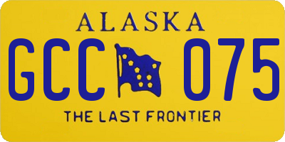 AK license plate GCC075