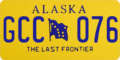 AK license plate GCC076