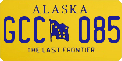 AK license plate GCC085