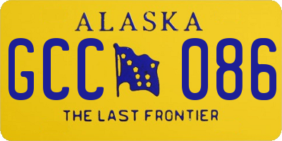 AK license plate GCC086