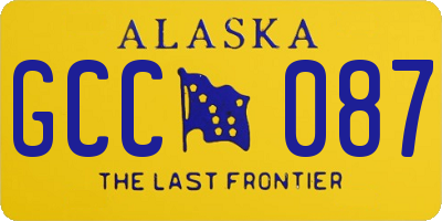 AK license plate GCC087