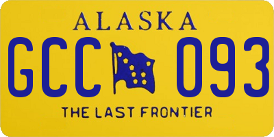 AK license plate GCC093