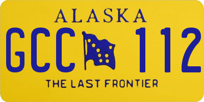 AK license plate GCC112