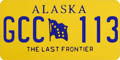 AK license plate GCC113