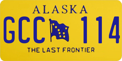 AK license plate GCC114