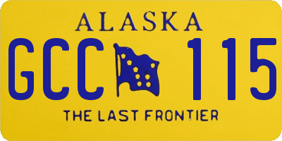 AK license plate GCC115