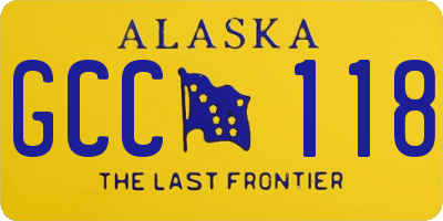 AK license plate GCC118