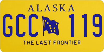 AK license plate GCC119