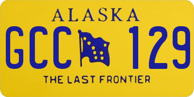 AK license plate GCC129