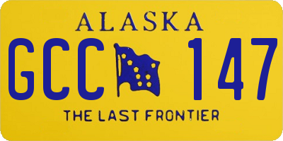 AK license plate GCC147