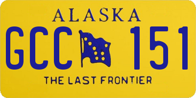 AK license plate GCC151