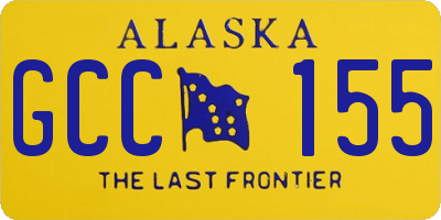 AK license plate GCC155