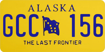 AK license plate GCC156