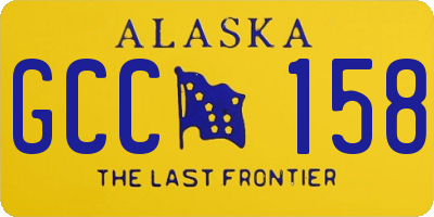AK license plate GCC158