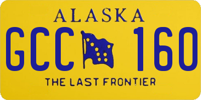 AK license plate GCC160