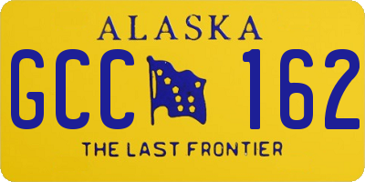 AK license plate GCC162