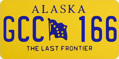 AK license plate GCC166