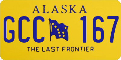 AK license plate GCC167