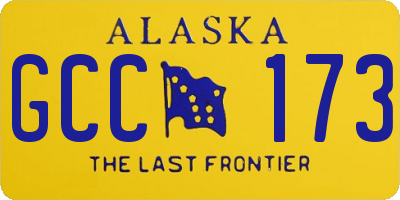 AK license plate GCC173