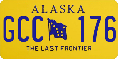 AK license plate GCC176
