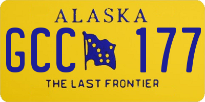 AK license plate GCC177