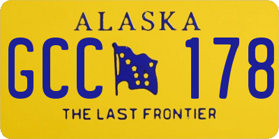 AK license plate GCC178