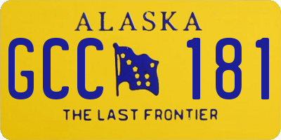 AK license plate GCC181