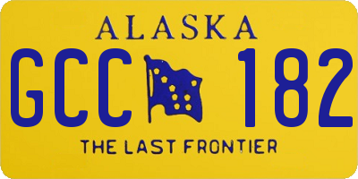 AK license plate GCC182
