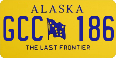 AK license plate GCC186