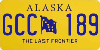 AK license plate GCC189