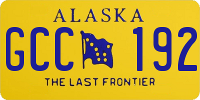 AK license plate GCC192