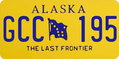 AK license plate GCC195