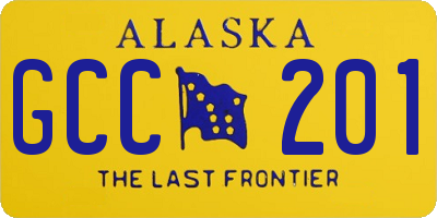 AK license plate GCC201