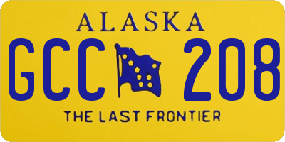 AK license plate GCC208
