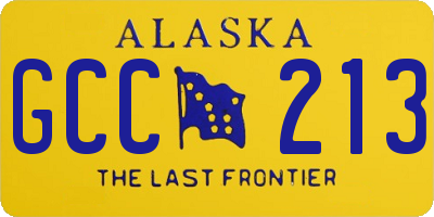 AK license plate GCC213