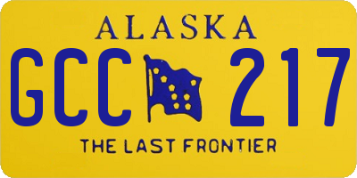 AK license plate GCC217