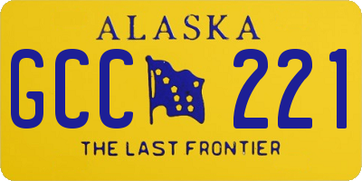 AK license plate GCC221