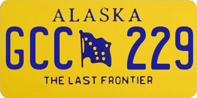 AK license plate GCC229