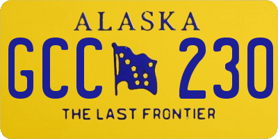 AK license plate GCC230
