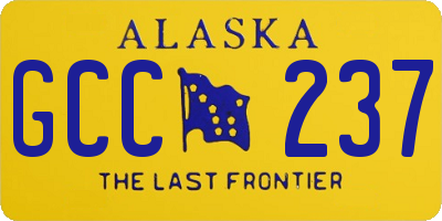 AK license plate GCC237