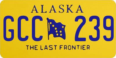 AK license plate GCC239