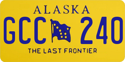 AK license plate GCC240