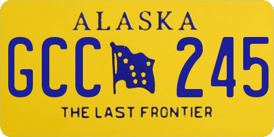 AK license plate GCC245