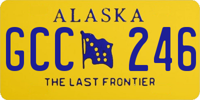 AK license plate GCC246